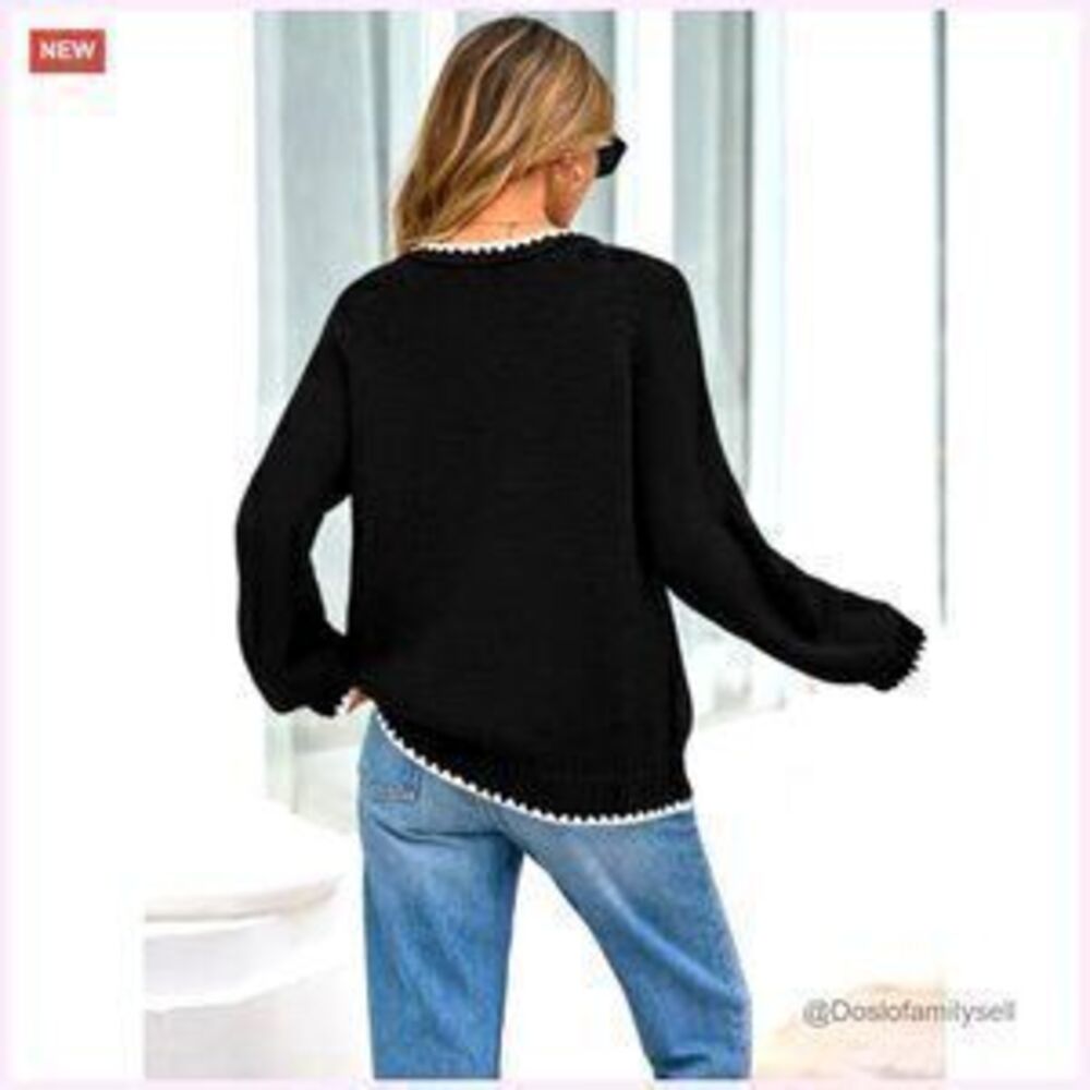 Long Sleeve Open Front Tie Cardigan, Puff Sleeve, Cable Knit, Lightweight - Picture 2 of 5